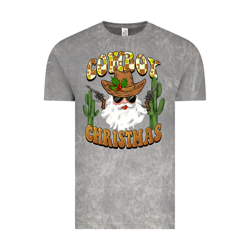 Cowboy Christmas Santa Vintage Tee by BarkalooDesign | Teevron