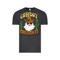 Vintage Black cowboy christmas santa Vintage Tee - BarkalooDesign