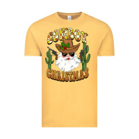 Vintage Mustard cowboy christmas santa Vintage Tee - BarkalooDesign