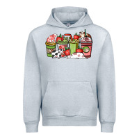 Heather Grey cow and strawberry coffee cups Urban Hoodie - NancyCooperArtShop