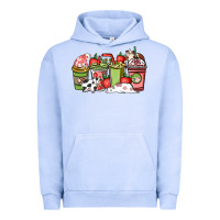 Pigment Grape Ice cow and strawberry coffee cups Urban Hoodie - NancyCooperArtShop
