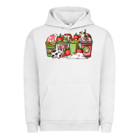 Pigment Lunar Rock cow and strawberry coffee cups Urban Hoodie - NancyCooperArtShop