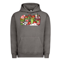 Pigment Tornado cow and strawberry coffee cups Urban Hoodie - NancyCooperArtShop