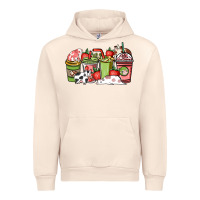 Sandshell cow and strawberry coffee cups Urban Hoodie - NancyCooperArtShop