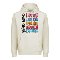 Oatmeal Heather you are known loved worthy chosen enough Premium Hoodie - MaliasSmallBusiness