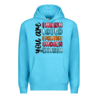 Ocean Blue you are known loved worthy chosen enough Premium Hoodie - MaliasSmallBusiness
