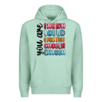 Seafoam you are known loved worthy chosen enough Premium Hoodie - MaliasSmallBusiness