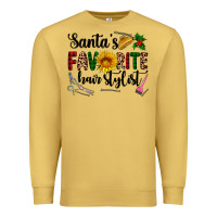 Antique Gold santa's favorite  hair stylist Premium Sweatshirt - AdoDesignShop