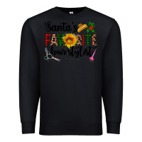 Black santa's favorite  hair stylist Premium Sweatshirt - AdoDesignShop
