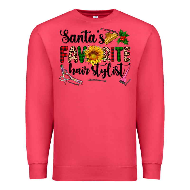 Santa's Favorite  Hair Stylist Premium Sweatshirt by AdoDesignShop | Teevron