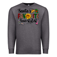 Charcoal Heather santa's favorite  hair stylist Premium Sweatshirt - AdoDesignShop