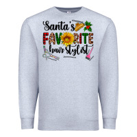 Heather Grey santa's favorite  hair stylist Premium Sweatshirt - AdoDesignShop