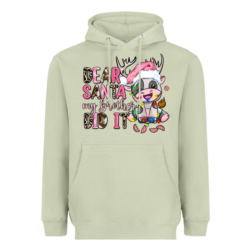 Dear Santa My Brother Did It Heavyweight Hoodie by AdoDesignShop | Teevron
