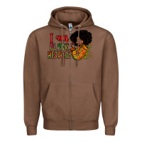 Chestnut I am black history Zipper Hoodie - Zillion Design Studio