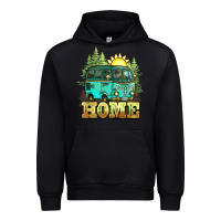 Black camping caravan home Urban Hoodie - NancyCooperArtShop