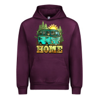 Mauve Wine camping caravan home Urban Hoodie - NancyCooperArtShop