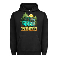 Pigment Black camping caravan home Urban Hoodie - NancyCooperArtShop
