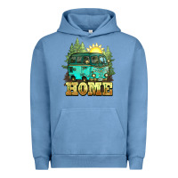 Pigment Pebble Blue camping caravan home Urban Hoodie - NancyCooperArtShop
