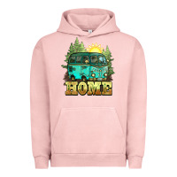Pigment Salmon camping caravan home Urban Hoodie - NancyCooperArtShop