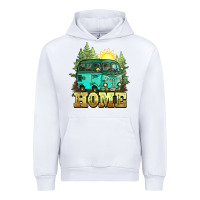 White camping caravan home Urban Hoodie - NancyCooperArtShop