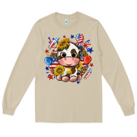 Mushroom cute cow fourth of july Long Sleeve Tee - texasbilliewilder