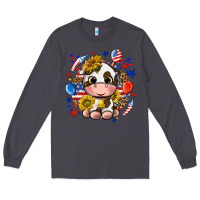 Cute Cow Fourth Of July Long Sleeve Tee | Teevron
