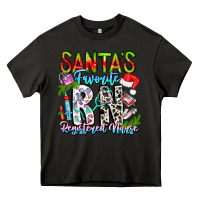 Asphalt Santa's Favorite RN Registered Nurse Heavy Core Tee - CowhideDigitalArt