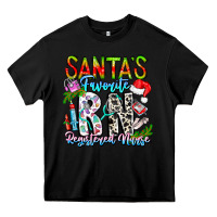 Black Santa's Favorite RN Registered Nurse Heavy Core Tee - CowhideDigitalArt