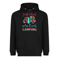 Black just a girl who loves camping Heavyweight Hoodie - JahusDesignShop