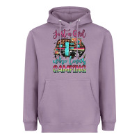 Lavender just a girl who loves camping Heavyweight Hoodie - JahusDesignShop