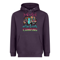 Plum just a girl who loves camping Heavyweight Hoodie - JahusDesignShop