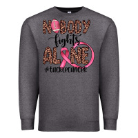Charcoal Heather nobody fights alone #tacklecancer Premium Sweatshirt - JahusDesignShop