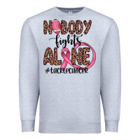 Heather Grey nobody fights alone #tacklecancer Premium Sweatshirt - JahusDesignShop