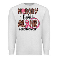 Oatmeal Heather nobody fights alone #tacklecancer Premium Sweatshirt - JahusDesignShop