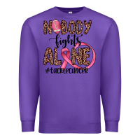 Purple nobody fights alone #tacklecancer Premium Sweatshirt - JahusDesignShop