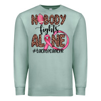 Seafoam nobody fights alone #tacklecancer Premium Sweatshirt - JahusDesignShop