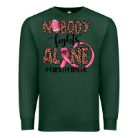 Sports Green nobody fights alone #tacklecancer Premium Sweatshirt - JahusDesignShop