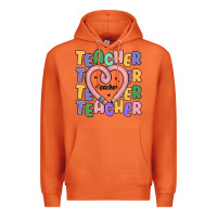 Carrot teacher and pencil heart Premium Hoodie - MaliasSmallBusiness