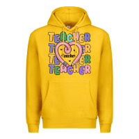 Lemon teacher and pencil heart Premium Hoodie - MaliasSmallBusiness