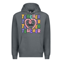 Rock teacher and pencil heart Premium Hoodie - MaliasSmallBusiness