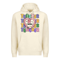 Sandshell teacher and pencil heart Premium Hoodie - MaliasSmallBusiness