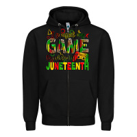 Black I paused my game to celebrate Juneteenth Zipper Hoodie - Zillion Design Studio