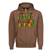 Chestnut I paused my game to celebrate Juneteenth Zipper Hoodie - Zillion Design Studio