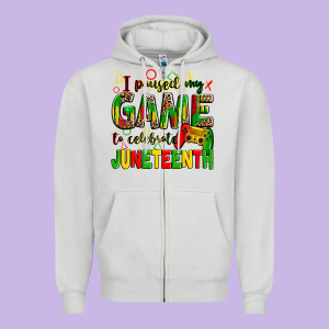 I Paused My Game To Celebrate Juneteenth Zipper Hoodie Designed By Zillion Design Studio