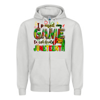 Dove Grey I paused my game to celebrate Juneteenth Zipper Hoodie - Zillion Design Studio