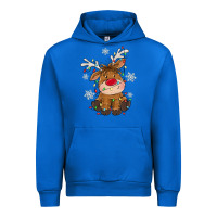 Cobalt Christmas reindeer Urban Hoodie - MaliasSmallBusiness