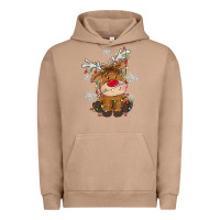 Pigment Burro Christmas reindeer Urban Hoodie - MaliasSmallBusiness