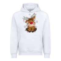 White Christmas reindeer Urban Hoodie - MaliasSmallBusiness