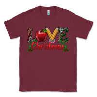 Burgundy love christmas teacher Classic Tee - RanaPortraitStore