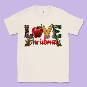 Love Christmas Teacher Classic Tee Designed By Ranaportraitstore